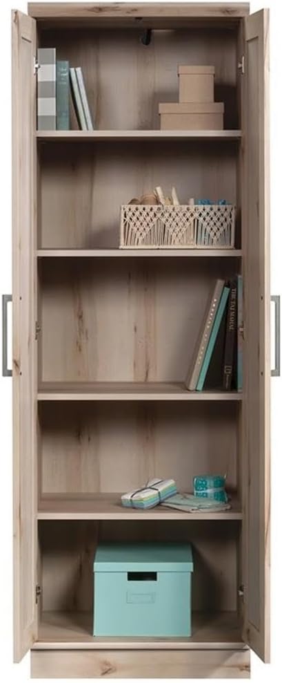 Sauder HomePlus Two Door Storage Cabinet/Pantry Cabinet, Pacific Maple Finish | Two Door, Finish