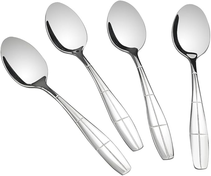 Eagrye Stainless Steel Flatware Dessert Spoons, Set of 12