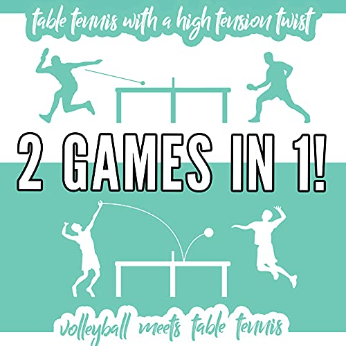 Franklin Sports Spyder Pong Tennis - Table Tennis, Volleyball + 4 Square - Includes Net, Table, Paddles + Ball