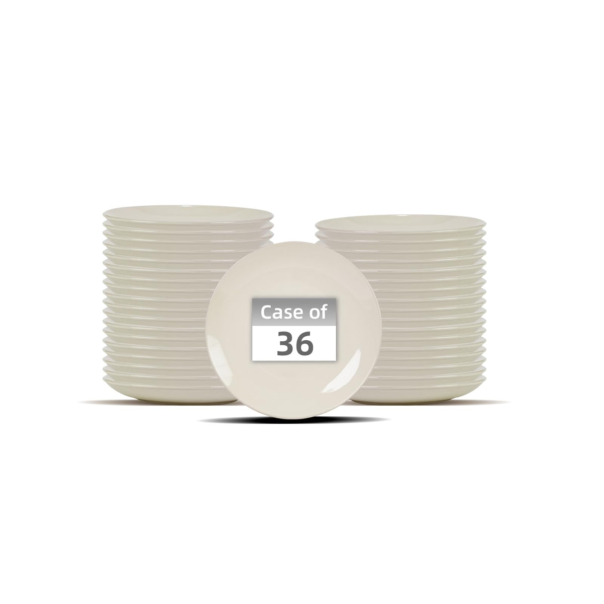 IRESTAURANT PLUS Stoneware Coupe Commercial Grade Dinnerware, Ivory, Plate 12.25", Case of 12