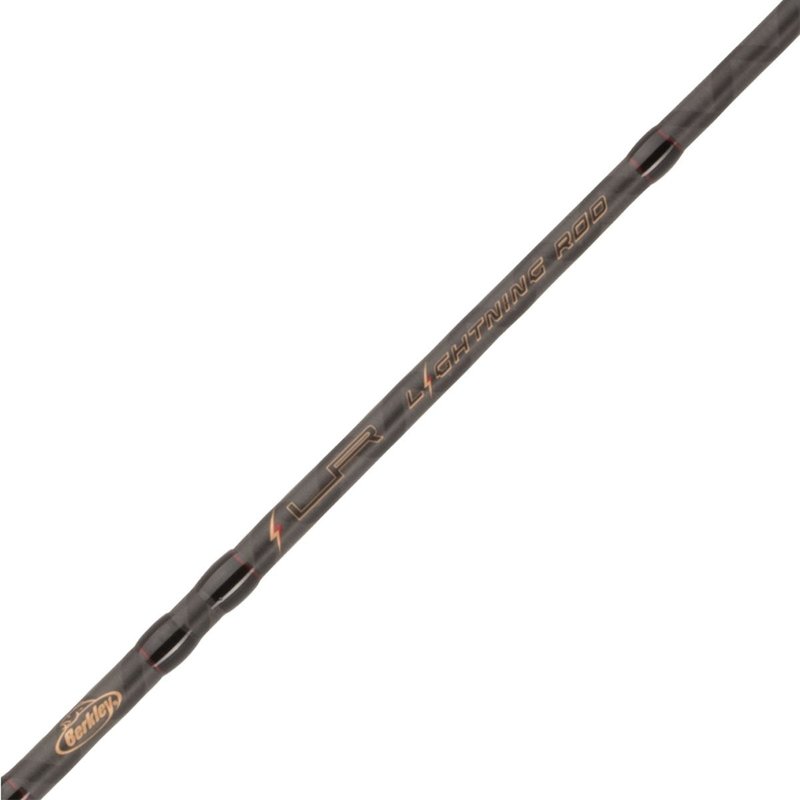 Berkley 6’6” Lightning Rod Casting Rod, One Piece Casting Rod, 8-14lb Line Rating, Medium Rod Power, Moderate Fast Action, 1/4-5/8 oz. Lure Rating