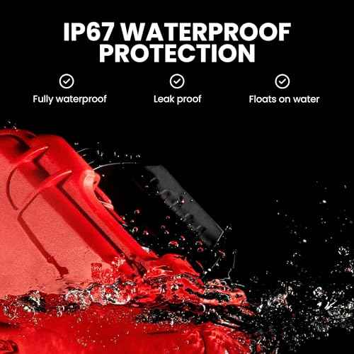 NANUK 905 Waterproof First Aid Case Empty ? Durable, Medical First Aid Organizer Case, IP67-Rated, Dustproof, Impact-Resistant, and Floats (9.4" x 7.4" x 5.5") ? Red