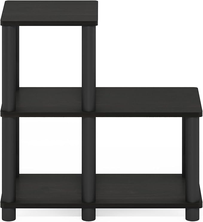 Furinno Turn-N-Tube Accent Decorative Shelf, Espresso/Black