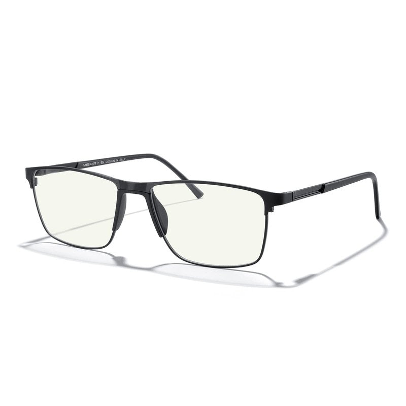 MERRY'S Fashion Blue Light Blocking Glasses - Reading Glasses Metal Frame Spring Hinge Readers for Men Eyeglasses