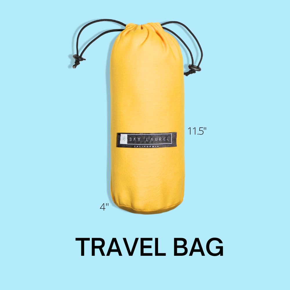 BAY LAUREL Turkish Beach Towel with Travel Bag 39 x 71 Quick Dry Sand Free Lightweight Large Oversized Towels Light