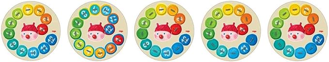 HABA Caterpillar Rainbow Preschool Learning Activity with Colors & Numbers, Threading Game & Fine Motor Skills Toy for Kids, Lacing Cards for Kids Ages 3+