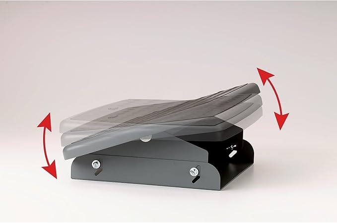 3M Adjustable Foot Rest, 18 Inch Wide Non-skid Platform (FR330) Grey