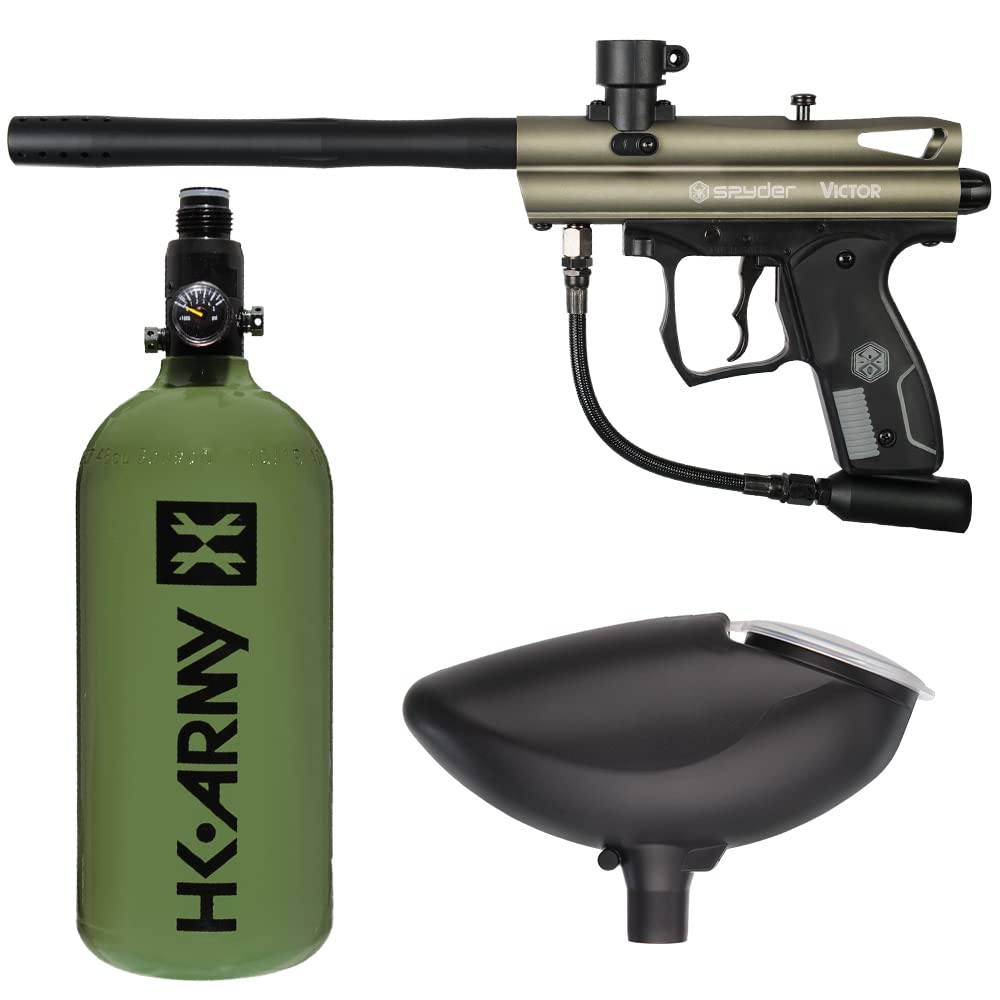 Action Village Kingman Spyder Victor Entry Paintball Gun Package Kit (Olive Green)