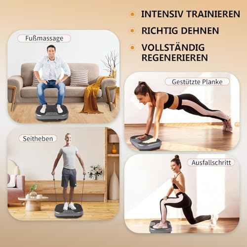 KRYLIX Vibration Plate Exercise Platform Fitness Platform Exercise Machine Vibrating Lymphatic Drainage Vibrating Platform Shaker for Weight Loss 120 Levels for Home