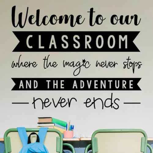 Wall Decals | Inspirational Wall Decor Stickers - Removable Peel and Stick Wall Stickers for Classroom, Library Decor, Playroom, Home School and Education Spaces - Quotes Wall Decor - 20" x 16.5"