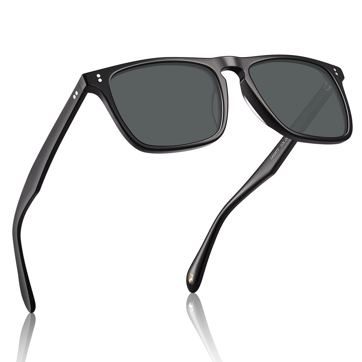 CARFIA Retro Polarized Sunglasses for Men UV Protection Hand-crafted Acetate Frame Fashion Cool Sun Glasses CA53572