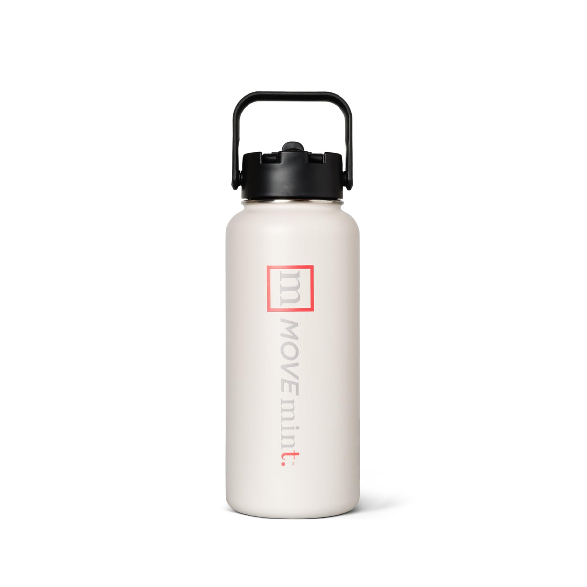 Mint Sport Insulated Stainless Steel Water Bottle with Straw – 32 oz BPA-Free Sports Water Bottle, Leakproof Double-Wall Vacuum Insulation for Gym, Travel & Sports (Midnight Black)