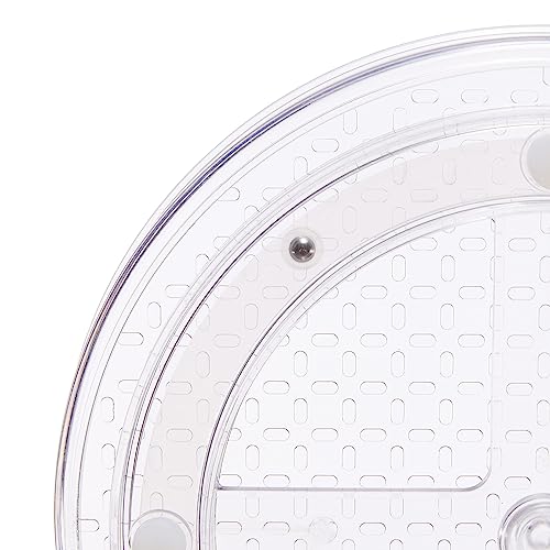 Amazon Basics Lazy Susan Turntable Organizer for Spices and Condiments, 9" Diameter, 2 Tier, Clear - size: 9" Diameter, 2 Tier