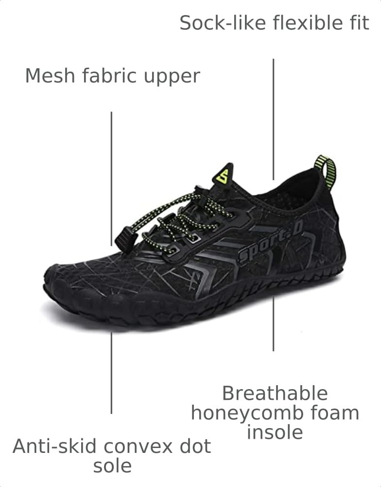 UBFEN Water Shoes for Men Women Quick Dry Swim Aqua Socks