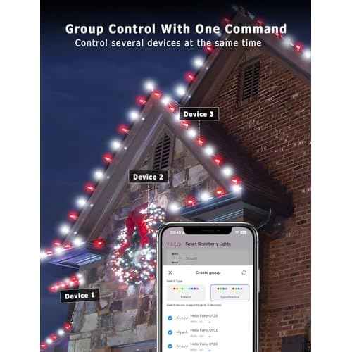 Smart RGB C9 Outdoor 79FT 100LED Chasing Effects Christmas Lights with Timer, Music Sync APP & Remote, Waterproof Extendable Color Changing String Lights for House