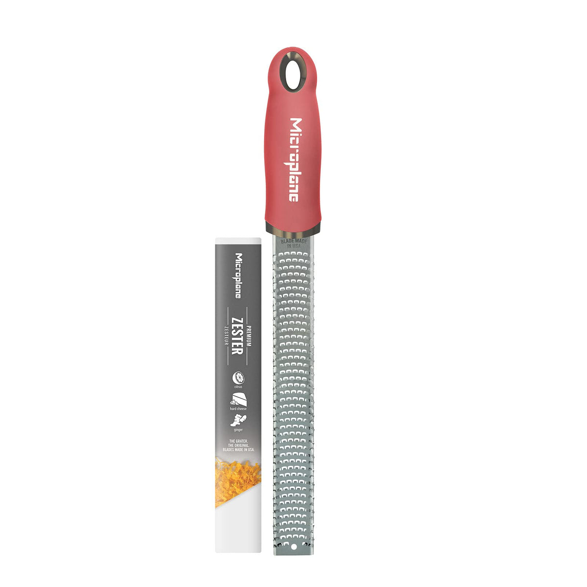 Microplane Premium Classic Series Zester 18/8, Black - Lemon Zester & Cheese Grater & Vegetable Grater - Citrus, Parmesan Cheese, Garlic, Ginger, Nutmeg, Chocolate - Stainless Steel Grater