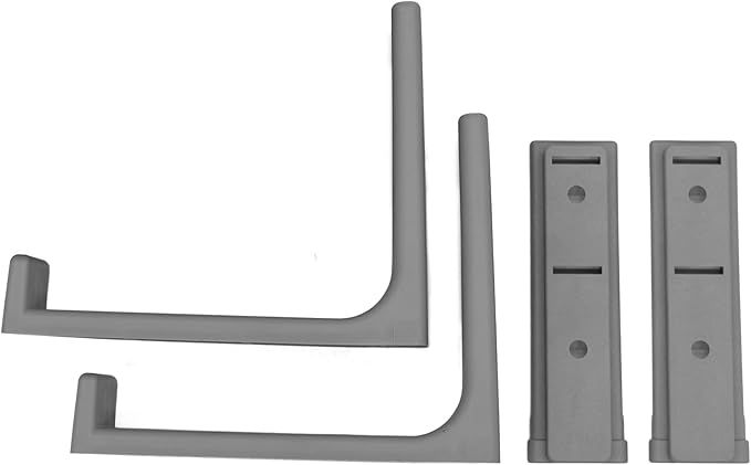Vego garden Planter Box Brackets for Herb & Mini Planters, Adjustable Window Box Brackets, Wall Mount Flower Box Bracket, Heavy Duty Planter Shelving for Patio Garden Fence Railing Balcony, 2 Pack
