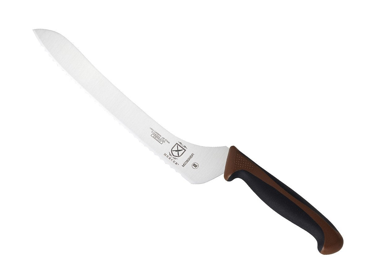 Mercer Culinary Millennia Colors 7-Inch Granton Edge Santoku Knife, Green