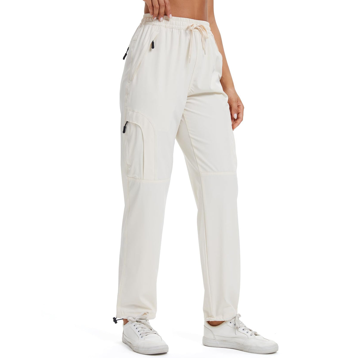 Toomett Women's Hiking Cargo Pants Quick Dry UPF50+ Outdoor Pants for Women Fishing Safari Travel Pants with Pockets,6608,Light Beige,2XL