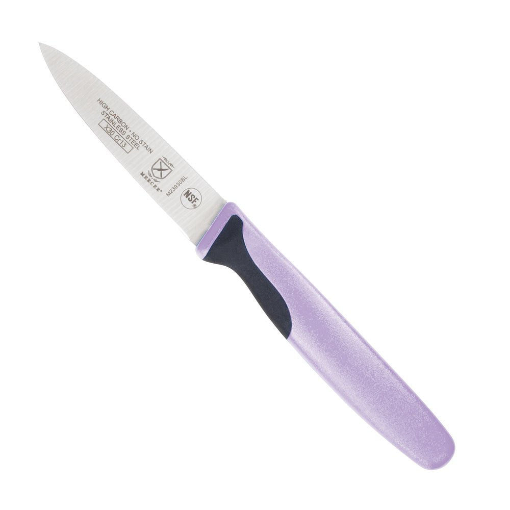 Mercer Culinary Millennia Colors 7-Inch Granton Edge Santoku Knife, Green