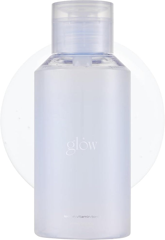 glow lemon vitamin toner : hydrating vitamin toner with hyaluronic acid for radiant and glowing skin, cruelty-free, vegan & artificial fragrance-free, 10 fl oz