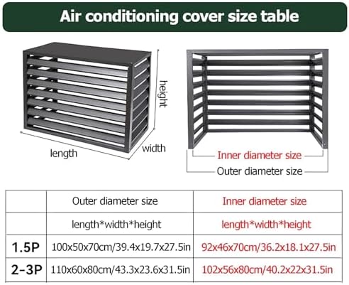 Aluminum Air Conditioner Cover Exterior Air Conditioning Unit Cover Air
