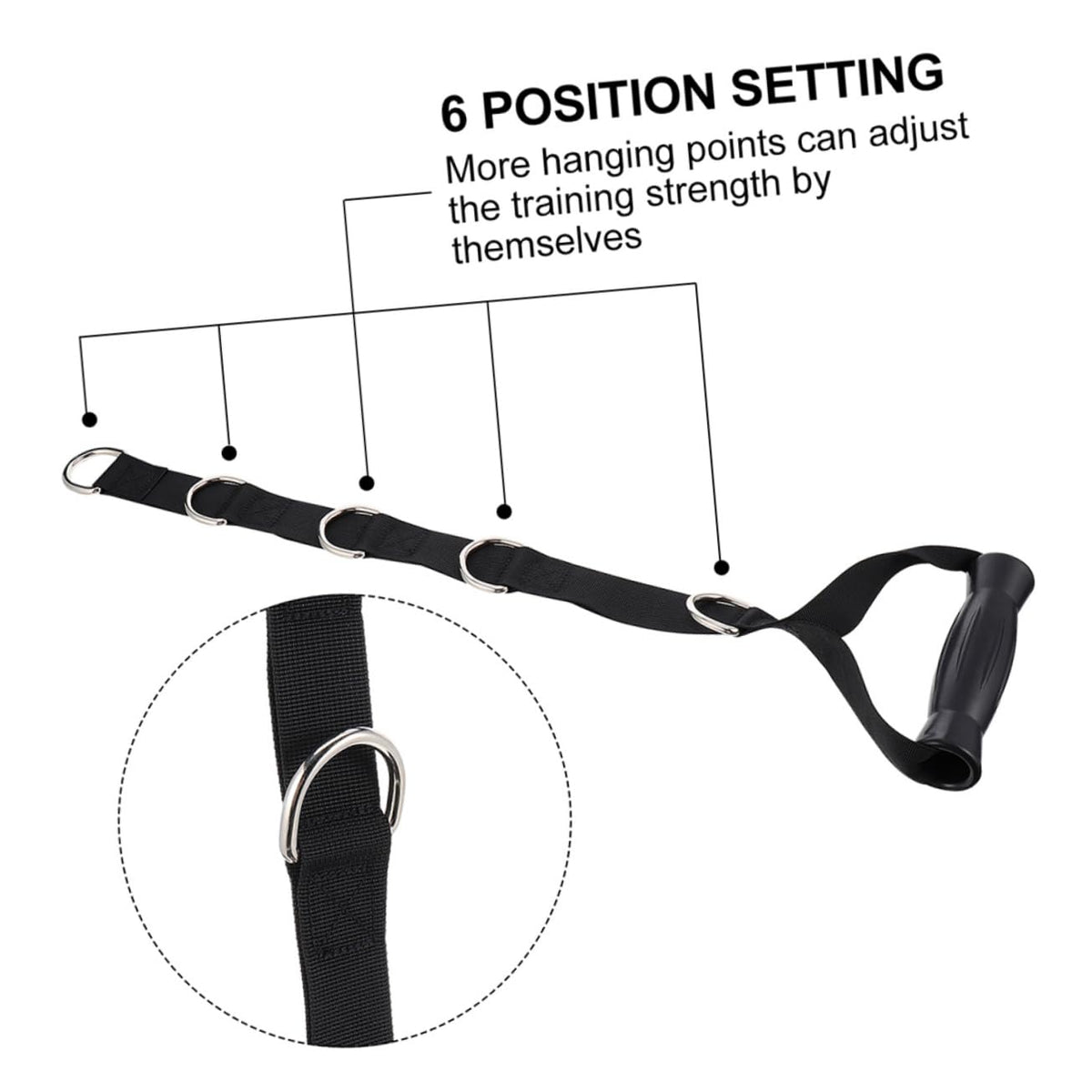 Kisangel 2pcs Heavy Duty Fitness Resistance Bands Exercise Pull Handles Black Tension Tape for Strength Equipment and Bicep Workouts