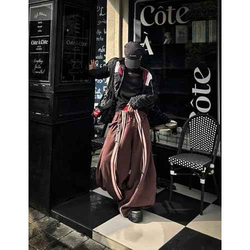 Aelfric Eden Stripe Super Baggy Sweatpants Oversized Barrel Pants Vintage Wide Leg Elastic Waist Lantern Trouser Unisex