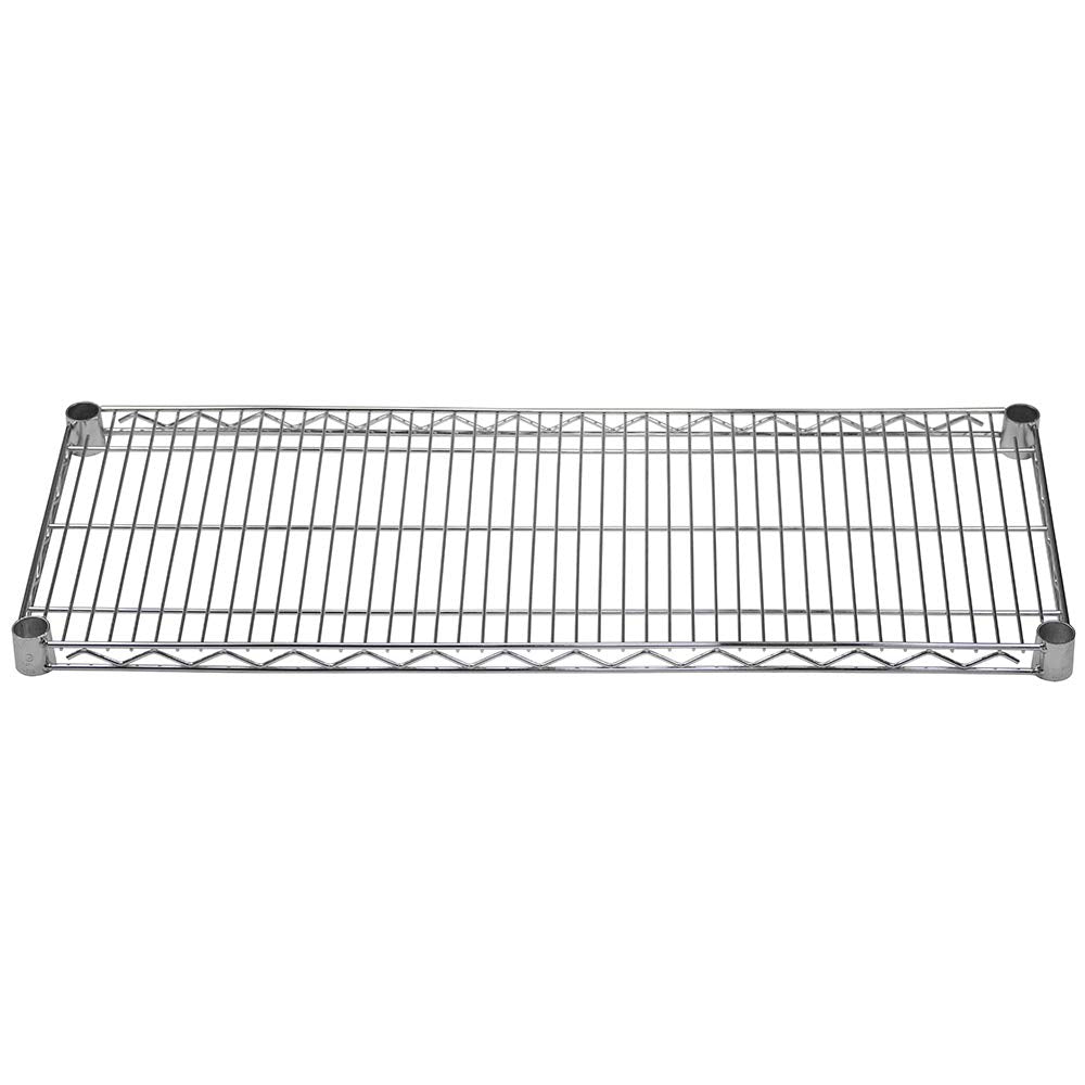 Shelving Inc. 14" d x 18" w Chrome Wire Shelving with 2 Tier Shelves, Weight Capacity 800lbs Per Shelf