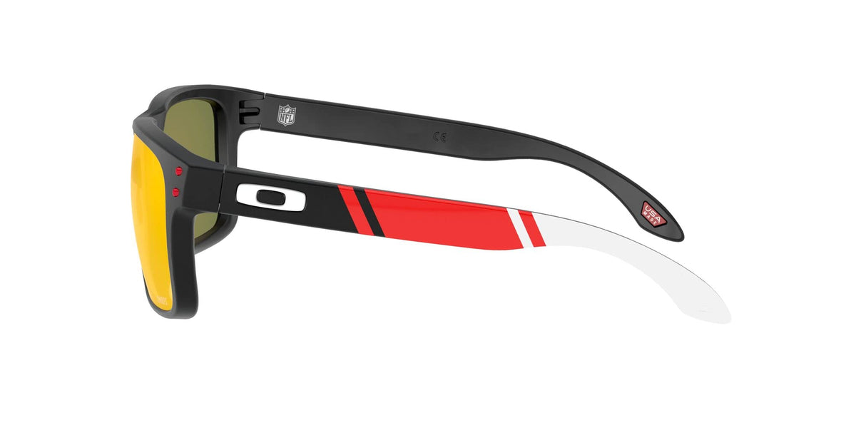Oakley OO9102 Holbrook Sunglasses, Matte Black/Prizm Ruby Lens, 57mm