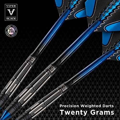 Viper Black Flux 90% Tungsten Professional Steel or Soft Tip Conversion Dart Set