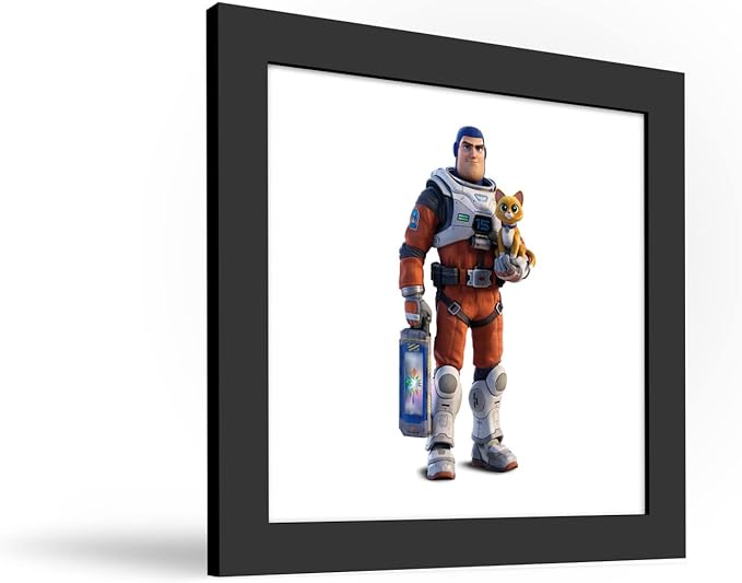 Trends International Gallery Pops Disney Pixar Lightyear - Buzz Lightyear and SOX Wall Art Wall Poster, 12" x 12", Black Framed Version