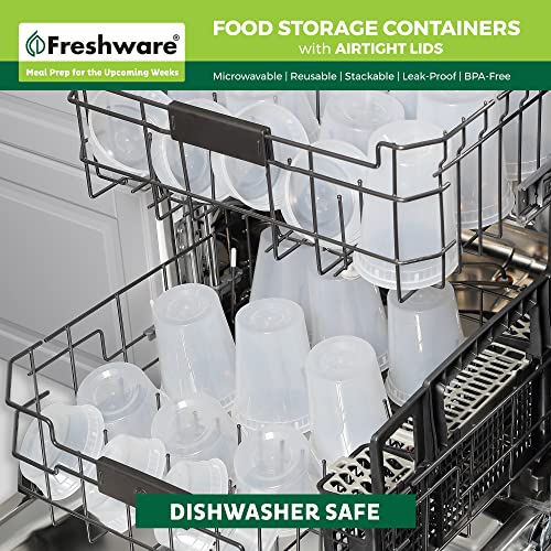 Freshware Food Storage Containers [240 Set] 8 oz Plastic Deli Containers with Lids, Slime, Soup, Meal Prep Containers, BPA Free, Stackable, Leakproof, Microwave, Dishwasher and Freezer Safe - size: 8 oz, 240 Set