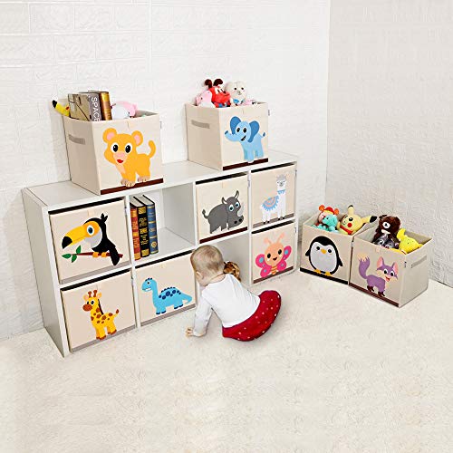 Foldable Animal Cube Storage Bins Fabric Toy Box/Chest/Organizer for Kids Nursery, 13 inch (Penguin) - color: Penguin