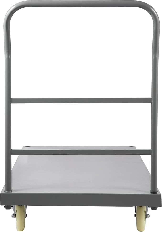 VEVOR Platform Truck, 2000 lbs Capacity Steel Flatbed Cart, 47" Length x 24" Width x 32" Height Flat Dolly, Hand Trucks with 5" Nylon Casters, Heavy-Duty Utility Push Carts for Luggage Moving
