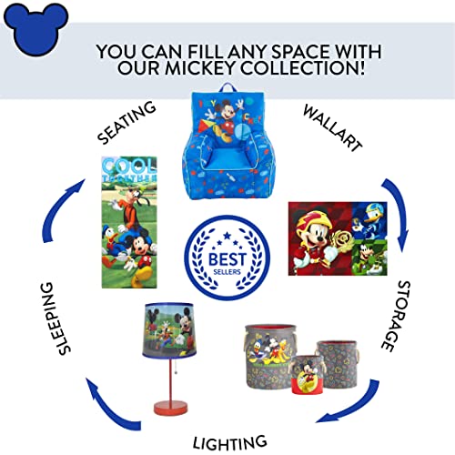 Nickelodeon Baby Shark Set of Two Spacious Collpasible Storage Cubes, 10"x10" - color: Mickey Mouse / Blue