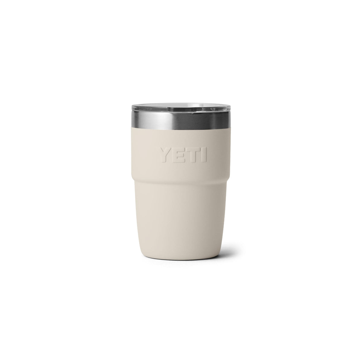 YETI Rambler 8 oz Insulated Coffee Mug with Lid - Stackable Double-Wall Vacuum Insulated Coffee Cup - DuraSip Ceramic Lining - Barista-Friendly Design - Stainless Steel - Dishwasher Safe, Cape Taupe
