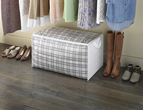 Whitmor Jumbo Storage Bag, 29" L x 17.5" W x 15.5" H | Zippered | White/Clear | Pack of 6 - size: 1 EA (Pack of 6)