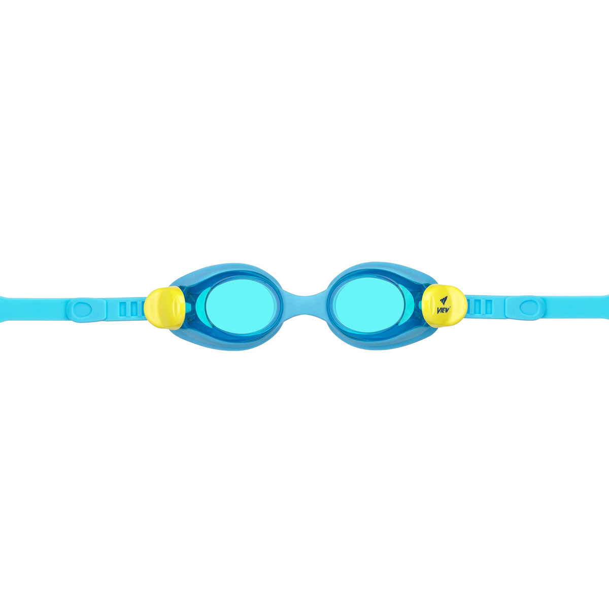 VIEW Swimming Gear V-430JA SWIPE Anti-Fog Junior Swim Goggles for Children Ages 3-5, Aquamarine/Yellow