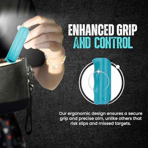 Police Magnum Personal Safety Alarm & Pepper Spray Combo Self Defense Pack for Women- Loud 135db Siren with Light & Max Strength Flip Top Pepper Spray Protection