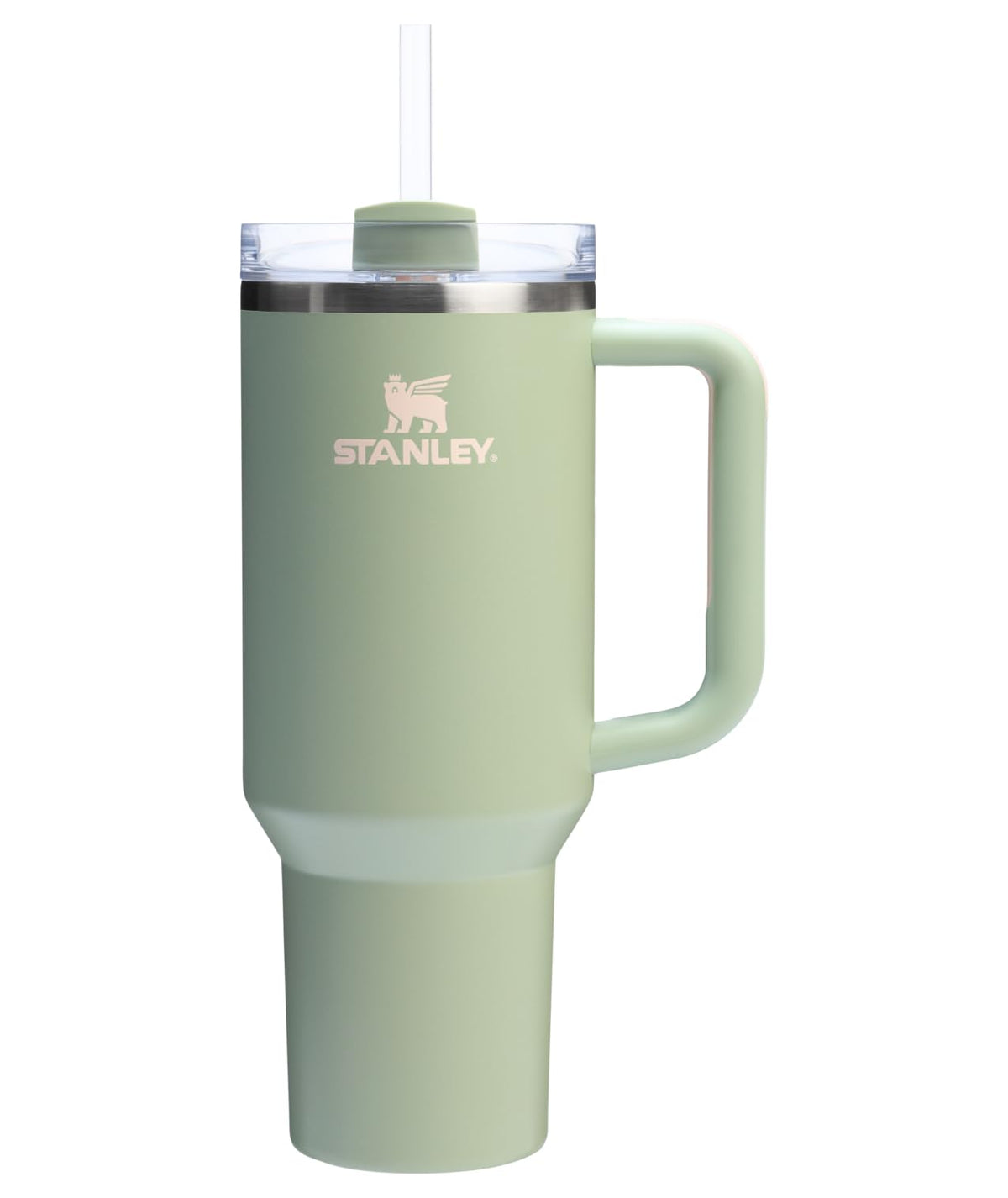 STANLEY Quencher H2.0 Tumbler with Handle and Straw - 40 Fluid Ounces, Flowstate 3-Position Lid, Insulated Stainless Steel, BPA-Free, Cup Holder Compatible, Lichen