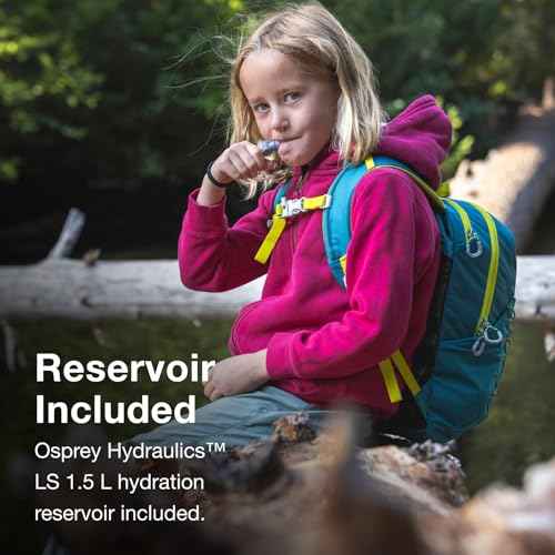 Osprey HydraJet 12L Kids' Hiking Backpack with Hydraulics Reservoir, Euphoria Purple