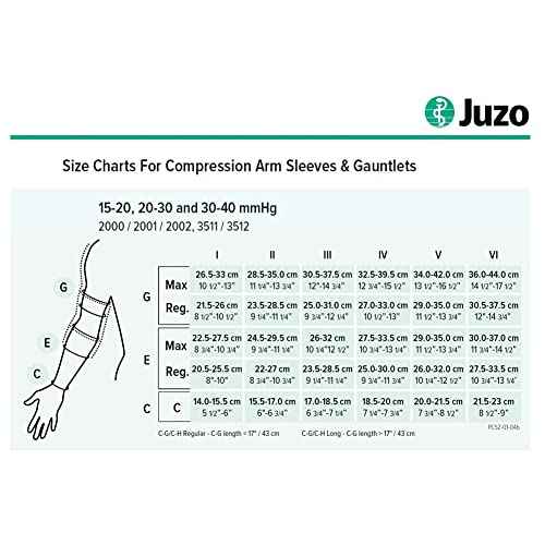 Juzo Soft 2001 20-30mmhg Standard Armsleeve with Silicone Top Band for Women,Beige,6 (VI)