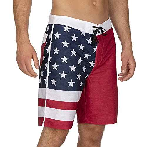 Hurley Men's Phantom-Patriots Cheers USA Flag 20"-Boardshorts