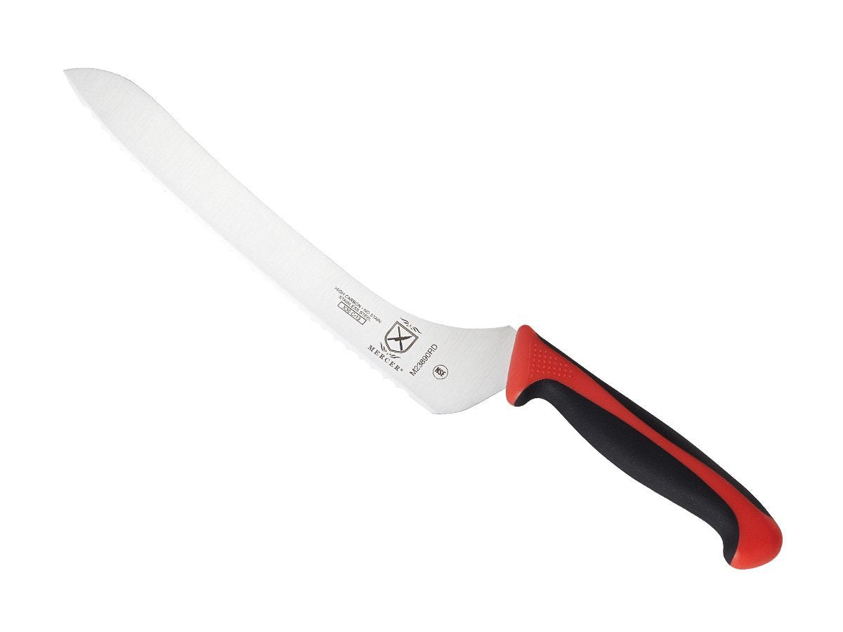 Mercer Culinary Millennia Colors 7-Inch Granton Edge Santoku Knife, Green
