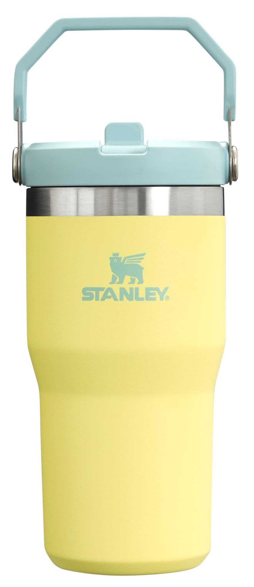 Stanley IceFlow Flip Straw Tumbler with Handle 20 oz | Twist On Lid and Flip Up Straw | Leak Resistant Water Bottle | Insulated Stainless Steel |BPA-Free | Pomelo