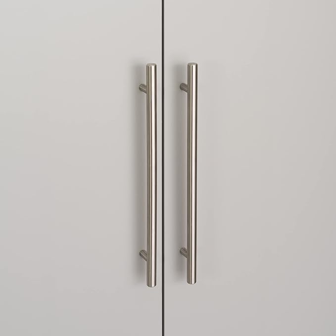 Prepac HangUps 30" Large Garage Cabinet, Bathroom Cabinet Wall Mount, Ideal for Garage, Kitchen and Laundry Organization 30" W x 72" H x 16" D, Light Gray