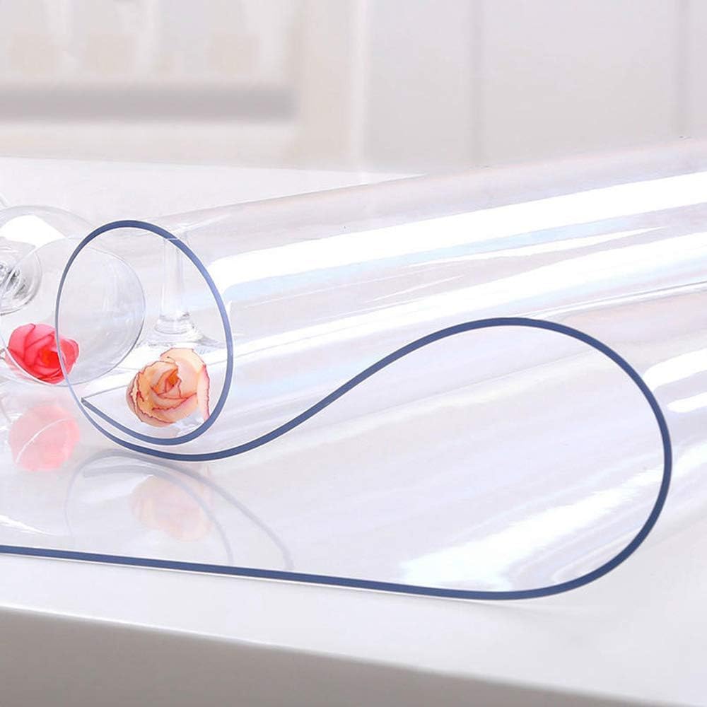 NECAUX Clear PVC Table Cover Protector 40 x 48 Inch 1.5mm Thick