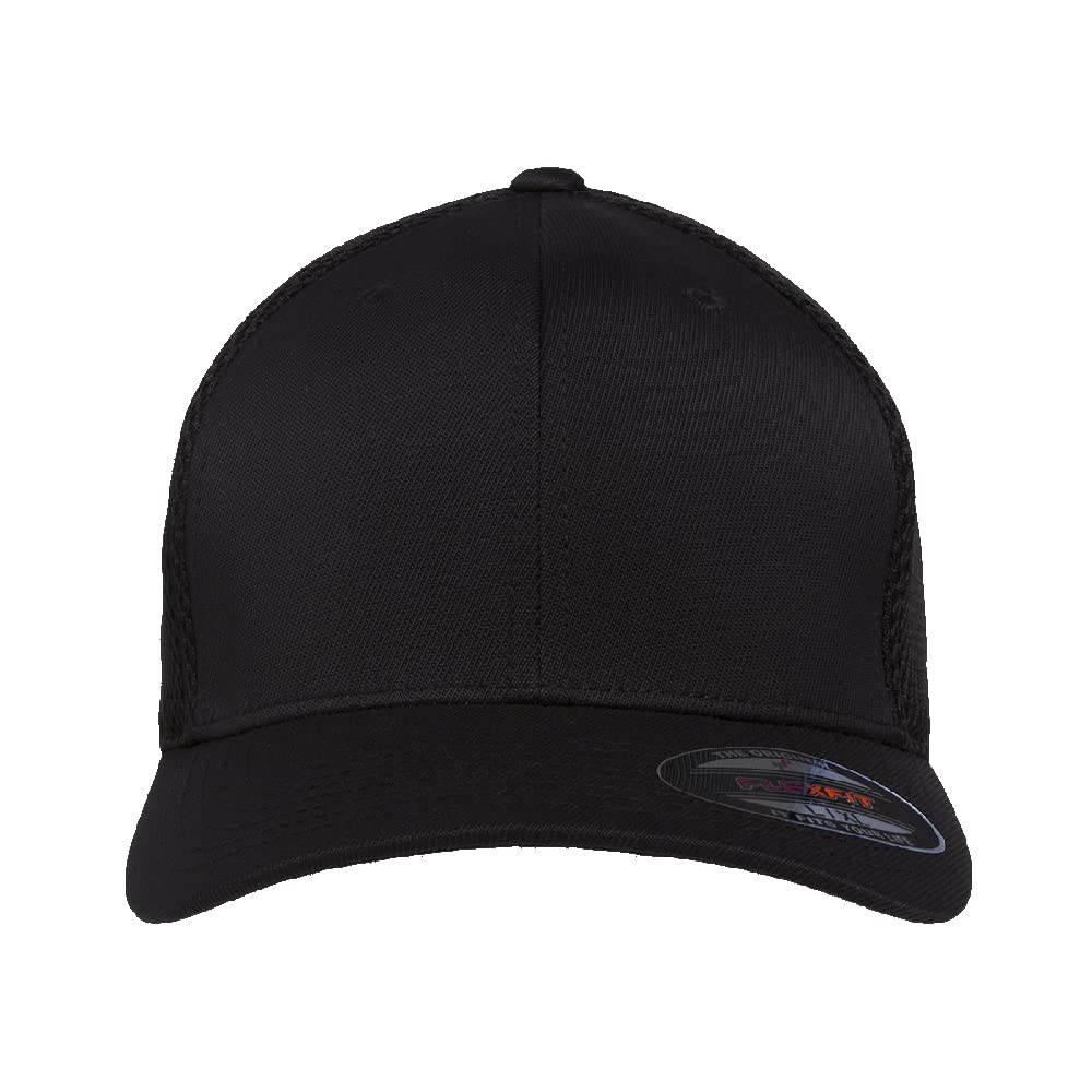 The Hat Pros Flexfit 6533 Ultrafibre & Airmesh Lightweight Stretch-Fitted Cap (Black, L/XL)