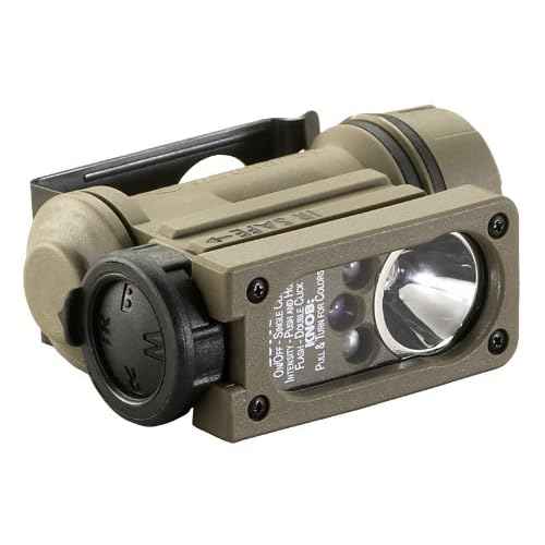 Streamlight 14510 Sidewinder 55-Lumens Compact II Military Flashlight with Helmet Mount in Box, Coyote